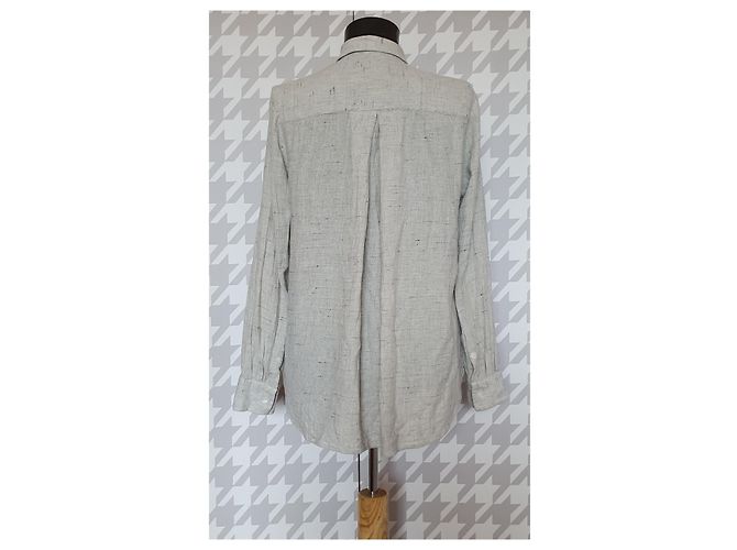 Filippa K Hemd Grau Baumwolle Wolle Viskose XS - Ansicht 3