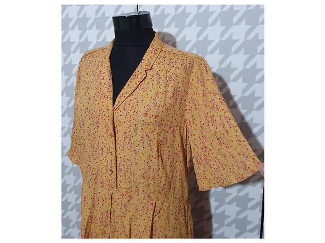 Vestido Noa Noa Floral Amarillo de Viscosa M Multicolor - vista 2