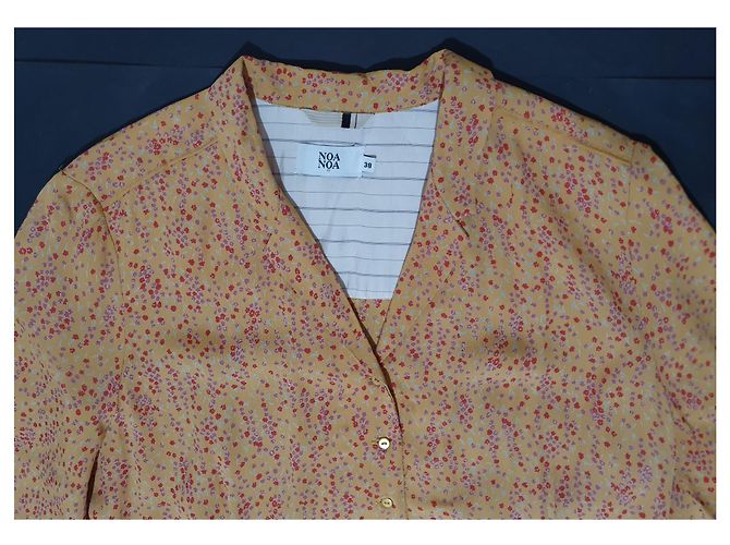 Vestido Noa Noa Floral Amarillo de Viscosa M Multicolor - vista 4