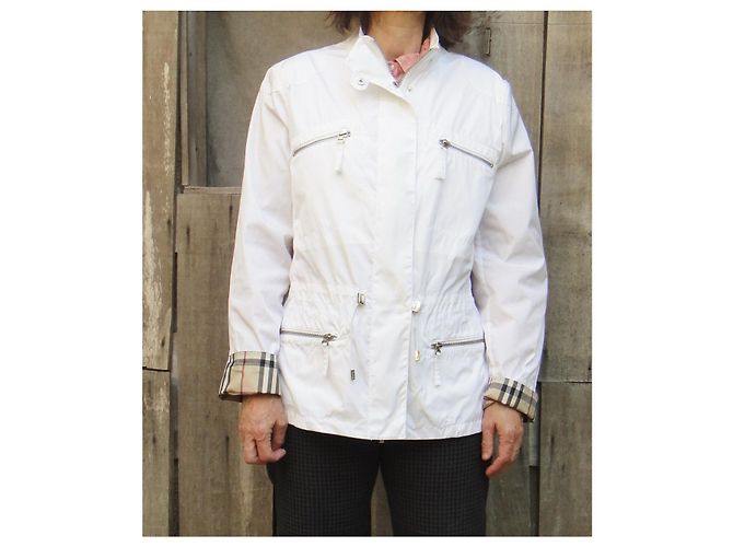 Burberry London Windjacke Größe M. Weiß - Ansicht 10