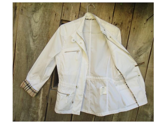 Burberry London Windjacke Größe M. Weiß - Ansicht 4