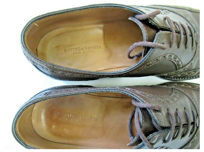 Scarpe brogue Bottega Veneta Edoardo Oxford Marrone - vista 4
