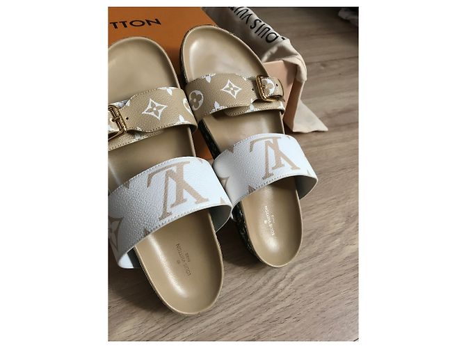 Muli Louis Vuitton Bom Dia Beige - vista 5