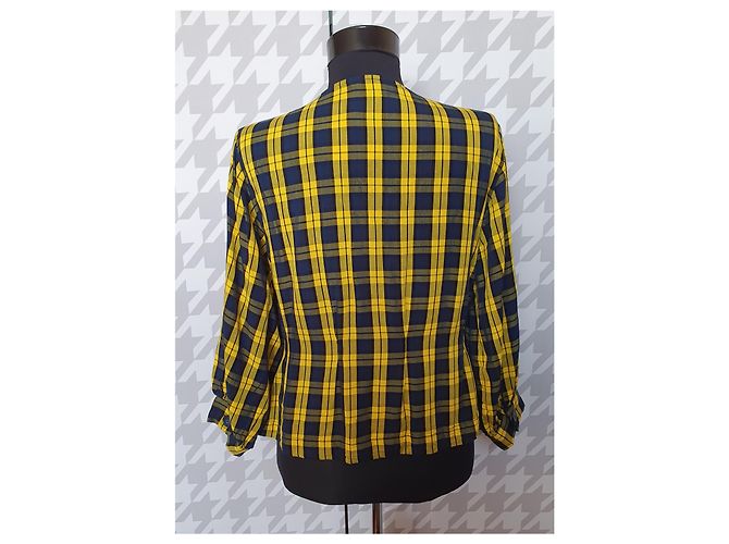 Top Envii in viscosa blu e giallo Multicolore - vista 3