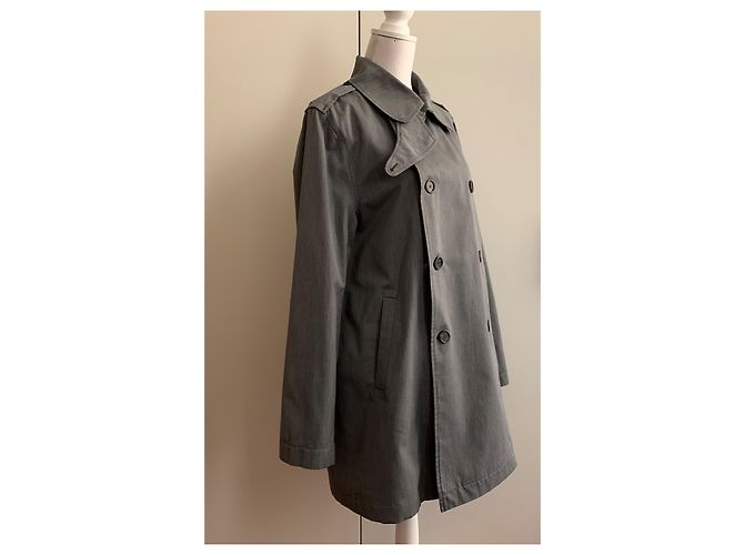 Trench in cotone grigio Apc - vista 11