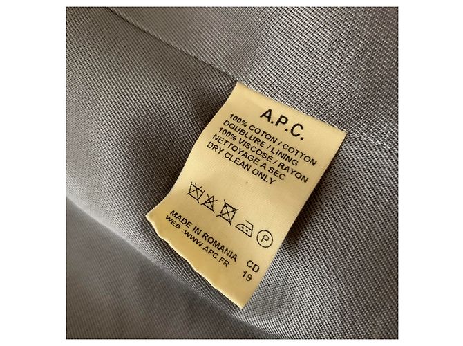 Trench in cotone grigio Apc - vista 5