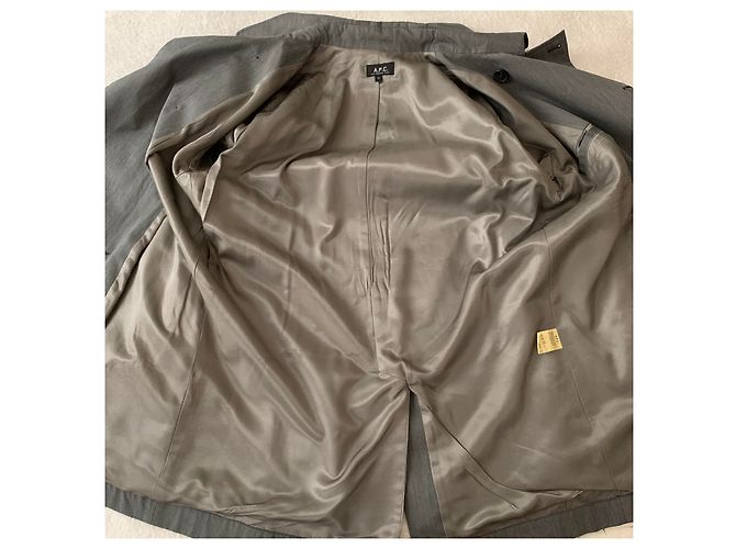 Trench in cotone grigio Apc - vista 6