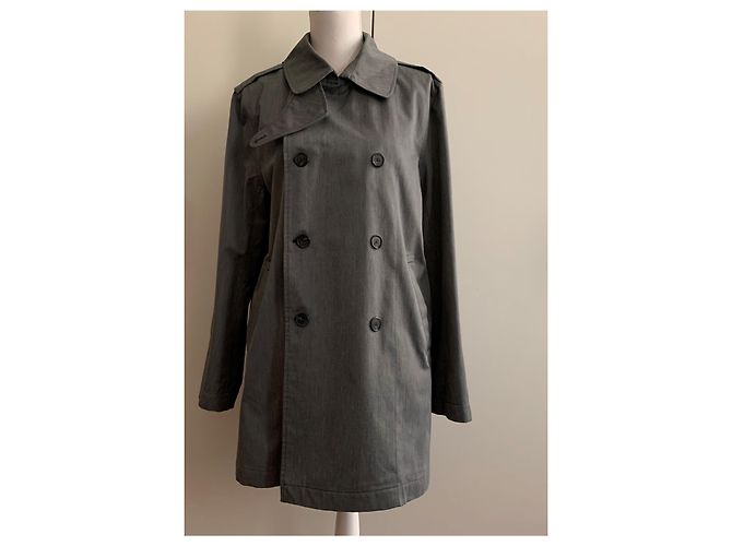 Trench in cotone grigio Apc - vista 7