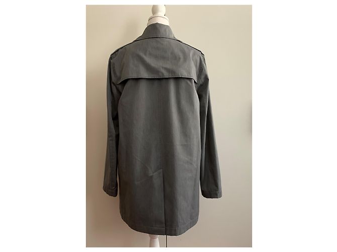 Trench in cotone grigio Apc - vista 9