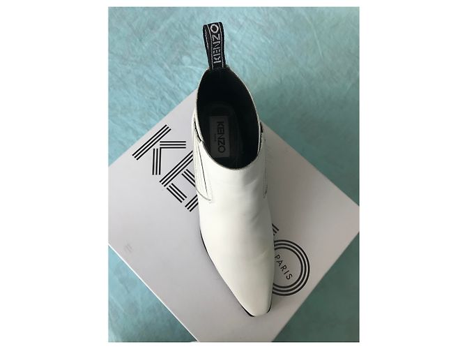 Botines Kenzo de cuero blanco - vista 2