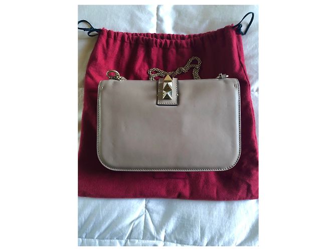 Borsa a mano Valentino Glam Lock in pelle rosa - vista 2