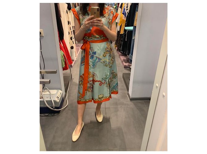 Gucci Seidenkleid Größe 36 Mehrfarben - Ansicht 6