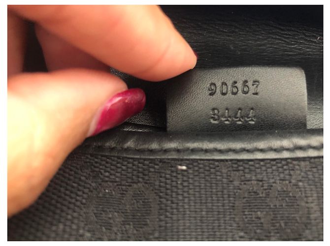 Borsa a mano Gucci Pouch in pelle nera Nero - vista 4