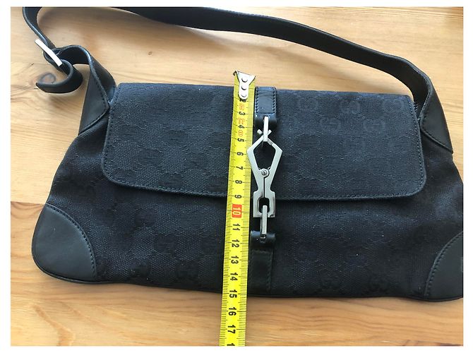 Borsa a mano Gucci Pouch in pelle nera Nero - vista 6