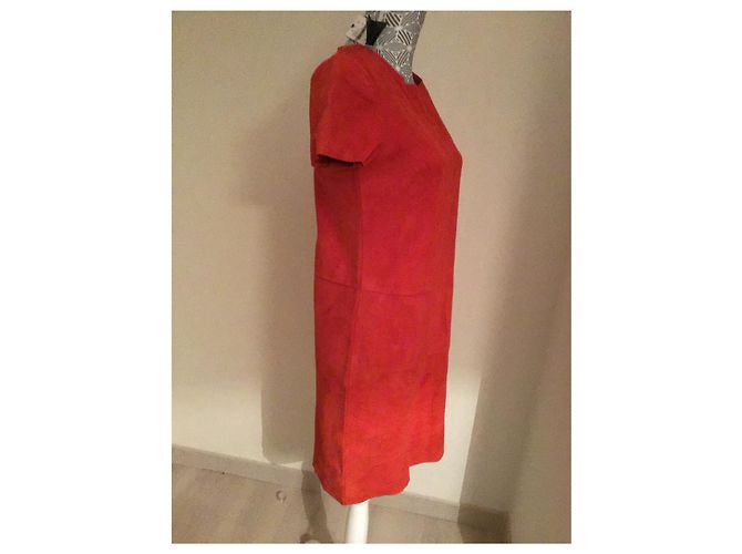 Autre Marque Orange Kleid 123 in Ziegenkruste - Ansicht 2