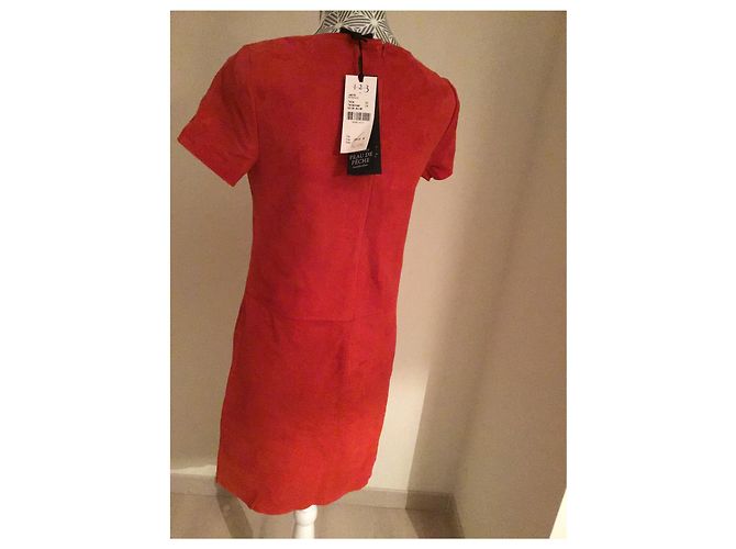 Autre Marque Orange Kleid 123 in Ziegenkruste - Ansicht 3
