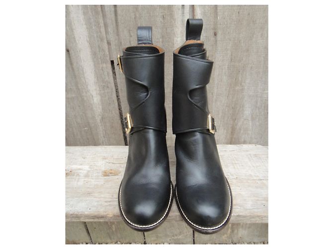 Botas con hebilla Chloé p 38,5 Negro - vista 4