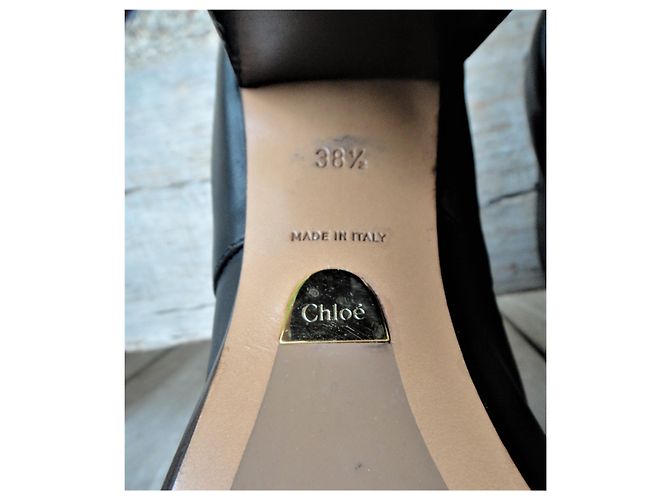Botas con hebilla Chloé p 38,5 Negro - vista 7