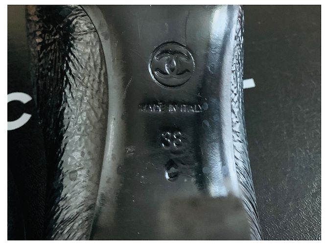 Décolleté Chanel in pelle nera 38 Nero - vista 3