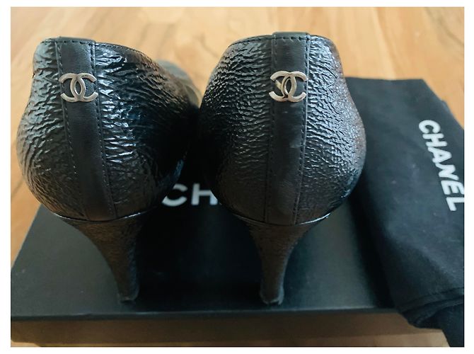 Décolleté Chanel in pelle nera 38 Nero - vista 4
