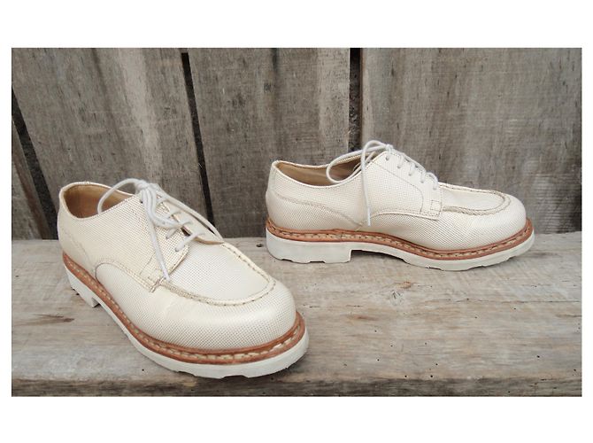 Paraboot X Anne Thomas derbies Chambort p Modell 35,5 Weiß Golden - Ansicht 4
