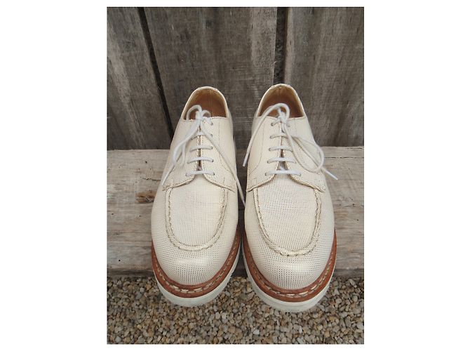 Paraboot X Anne Thomas derbies Chambort p Modell 35,5 Weiß Golden - Ansicht 5