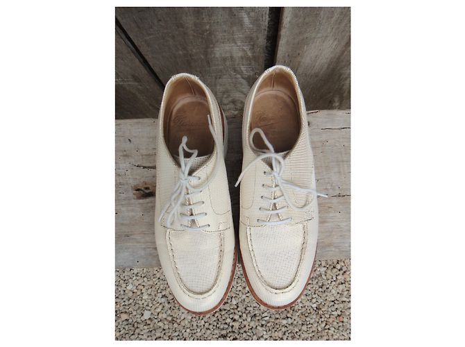 Paraboot X Anne Thomas derbies Chambort p Modell 35,5 Weiß Golden - Ansicht 6