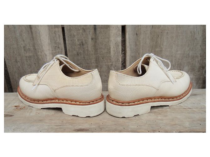 Paraboot X Anne Thomas derbies Chambort p Modell 35,5 Weiß Golden - Ansicht 7