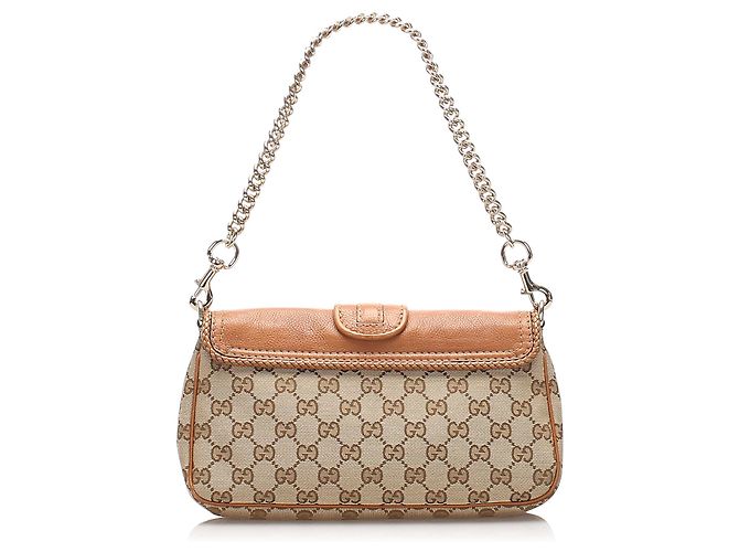 Baguette da sera Marrakech Gucci Canvas GG marrone - vista 3