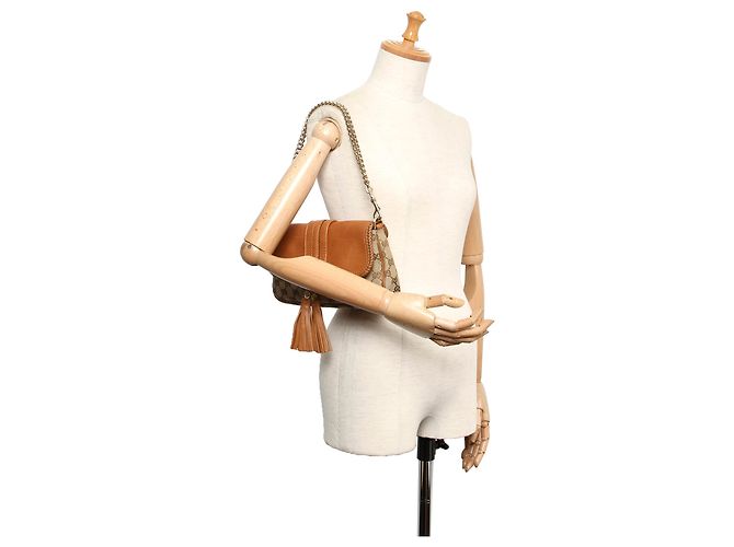 Baguette da sera Marrakech Gucci Canvas GG marrone - vista 8