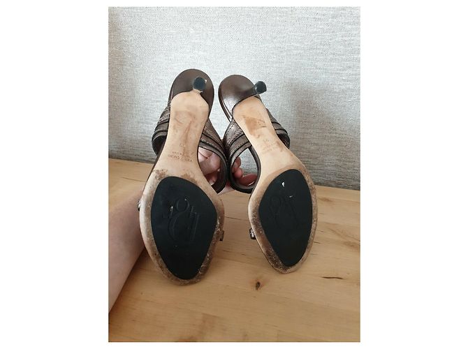 Mules Christian Dior en bronze - vue 5