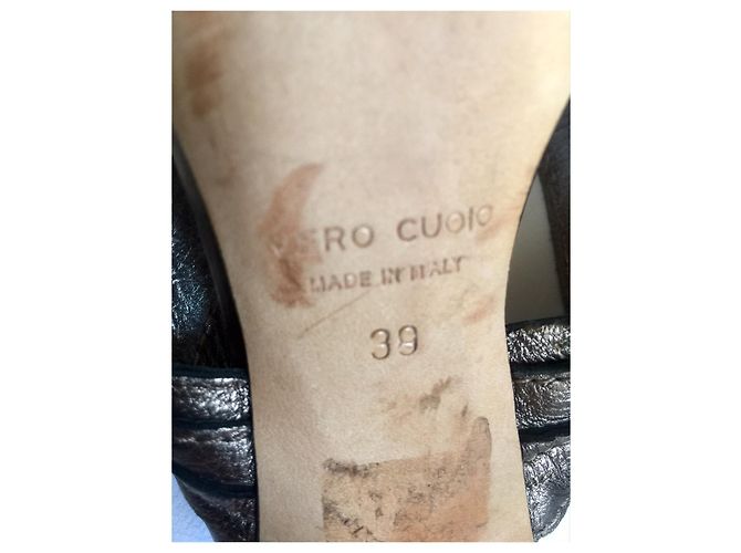 Mules Christian Dior en bronze - vue 9