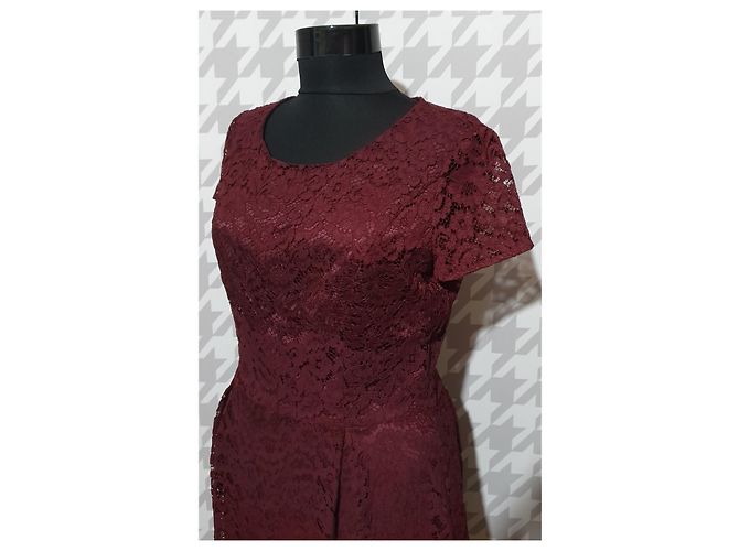 Hugo Boss Kayley Spitzenkleid lila - Ansicht 4