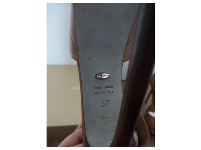 Sergio Rossi Leder Pumps Caramel Karamell - Ansicht 6
