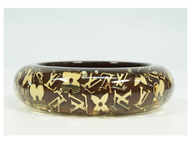 Pulsera LOUIS VUITTON Uncle John GM resin Brazalete para mujer M65301 marrón oscuro x oro - vista 2
