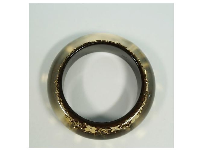 Pulsera LOUIS VUITTON Uncle John GM resin Brazalete para mujer M65301 marrón oscuro x oro - vista 3