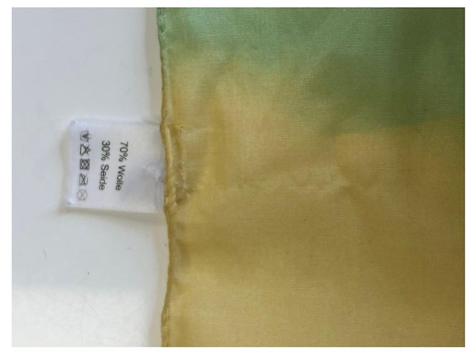 inconnue Scialle grande in seta e lana Multicolore - vista 9