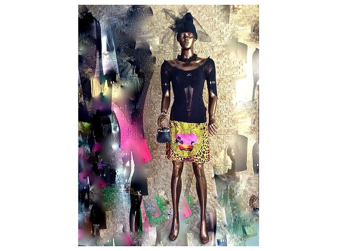 Versace for H&M new silk skirt with label Leopard print - view 8