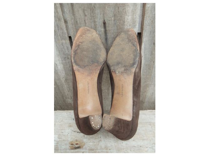 Pompe vintage Salvatore Ferragamo p 38,5 Marrone scuro - vista 5