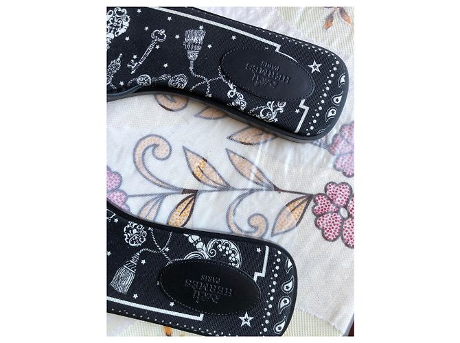 Sandali Hermès Oran in pelle nera misura 41 Nero - vista 4