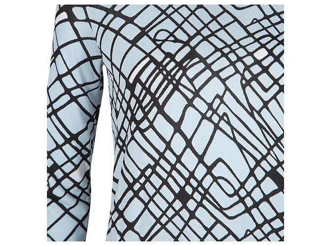 Diane Von Furstenberg Jenetta Kleid schwarz hellblau - Ansicht 3