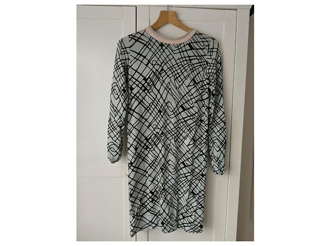 Diane Von Furstenberg Jenetta Kleid schwarz hellblau - Ansicht 6