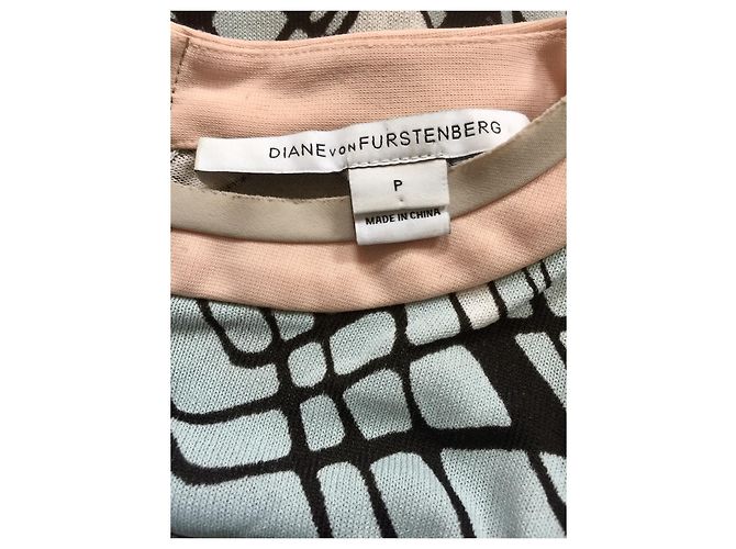 Diane Von Furstenberg Jenetta Kleid schwarz hellblau - Ansicht 8