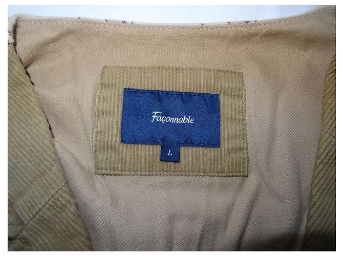 Giacca Blazer Façonnable in Cotone Beige - vista 3