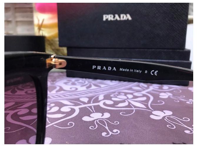 Occhiali da sole Prada Animalier con Strass Swarovski Viola Marrone - vista 6