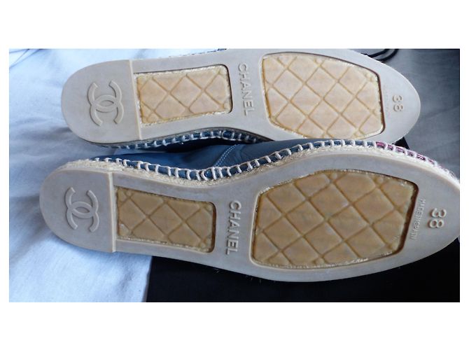 Chanel Espadrilles aus Lammleder Blau Größe 38 - Ansicht 7