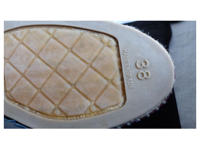Chanel Espadrilles aus Lammleder Blau Größe 38 - Ansicht 8