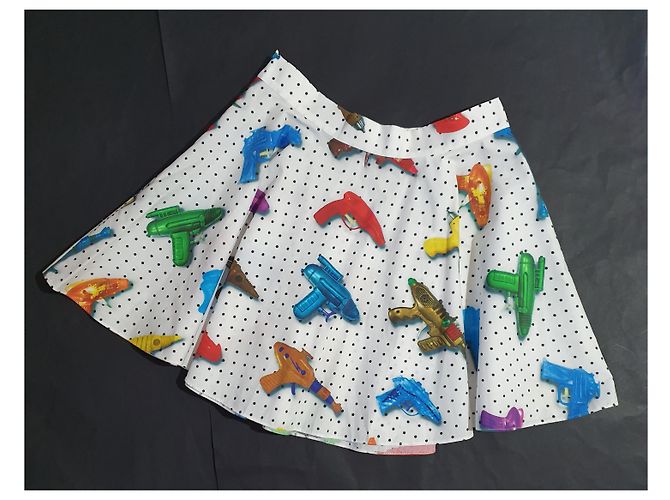 Falda Jeremy Scott Estampado de Pistolas de Juguete Algodón Talla 38 Multicolor - vista 5