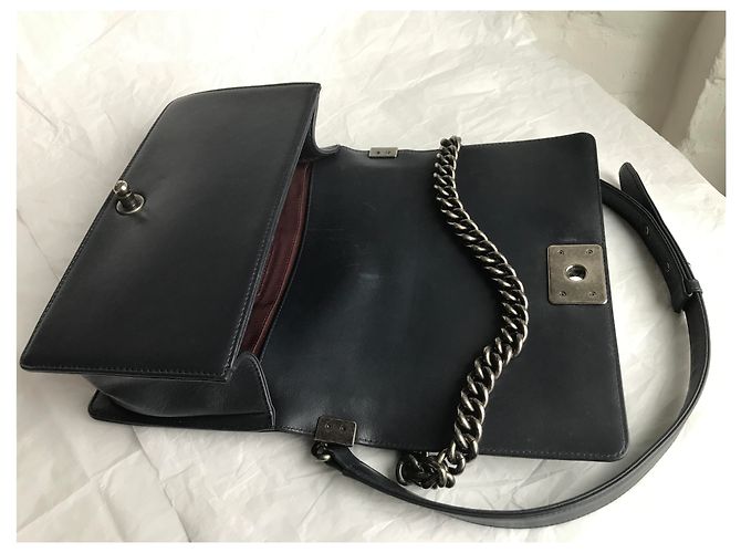 Chanel Borsa con patta Boy media w / card Blu navy Blu scuro - vista 20