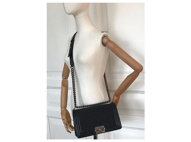 Chanel Borsa con patta Boy media w / card Blu navy Blu scuro - vista 6
